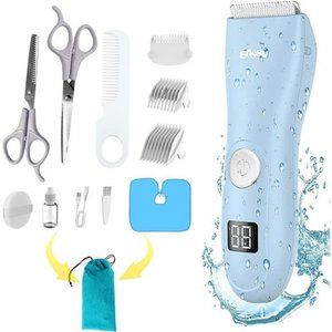 Baby Hair Clippers, Hair Trimmer, Waterproof USB Rechargeable Cordless, Blue